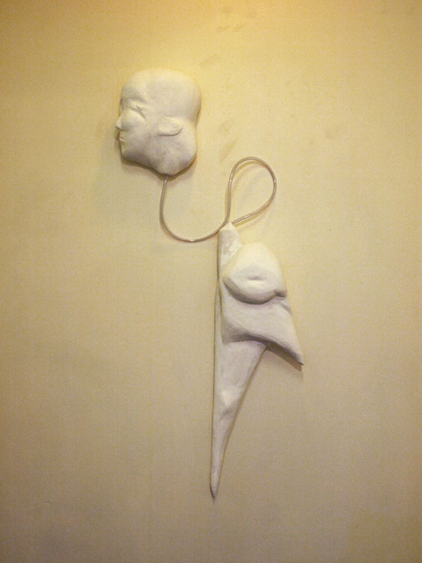 “Dr. Wada's Method”, plaster, colored lighting, mixed media, 2010